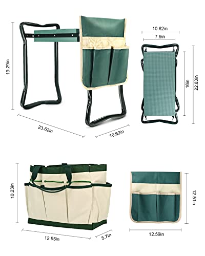 Garden Bench for Kneeling and Sitting Foldable Garden Kneeler and Seat Heavy Duty
