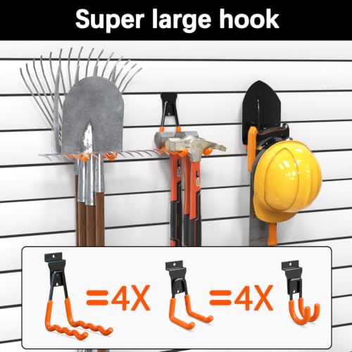 Slatwall Hooks 10 Pack Heavy Duty Multi Sizes (Orange / 10)