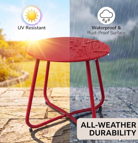 Patio Side Table (Red)