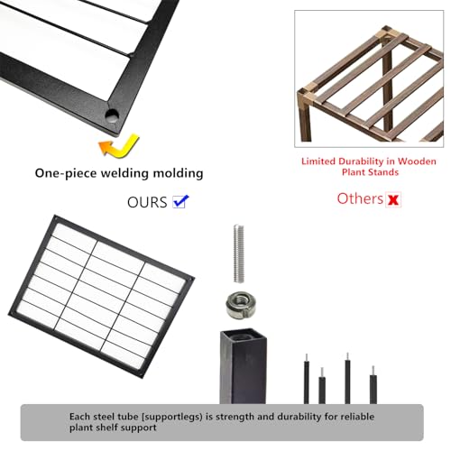 Metal Plant Stand Indoor Metal Plant Stands Outdoor Tiered Plant Shelf for Multiple Plants