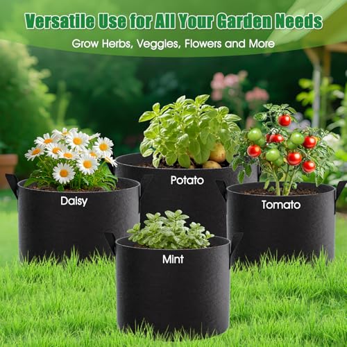 5 Gallon Grow Bags 8 Pack (8 Count)