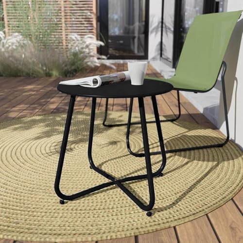Black Patio Side Table