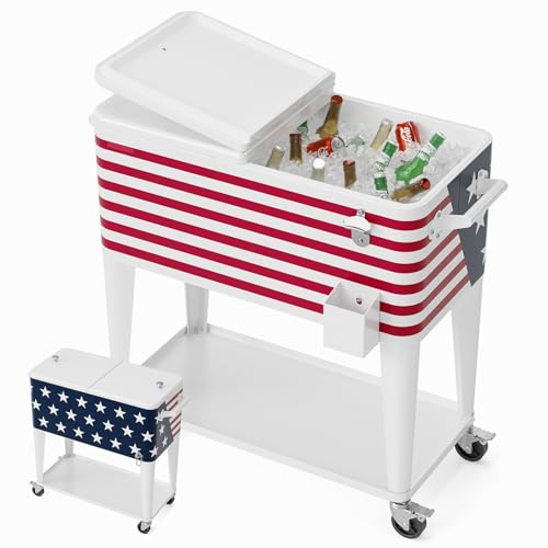 80 Quart Rolling Ice Chest