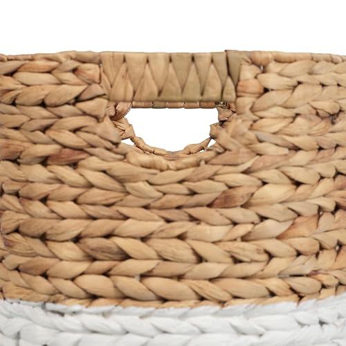 Avery 3 Piece Cylinder Nesting Baskets 13" (White/Natural)