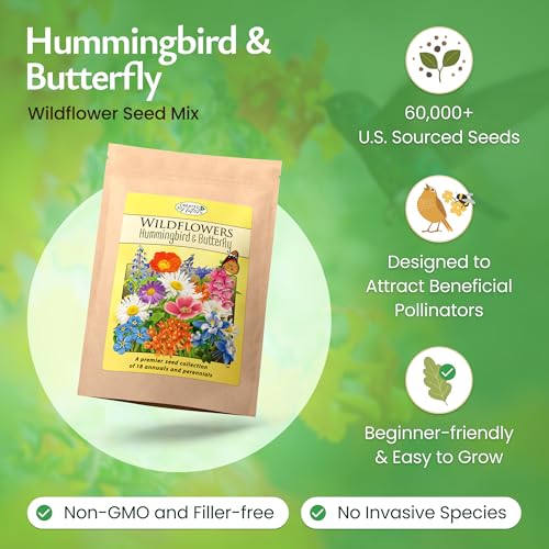Hummingbird & Butterfly Wildflower Seed Mix (60000 Count)