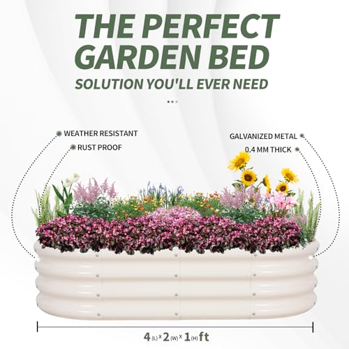 Galvanized Raised Garden Bed Outdoor (2 Count)