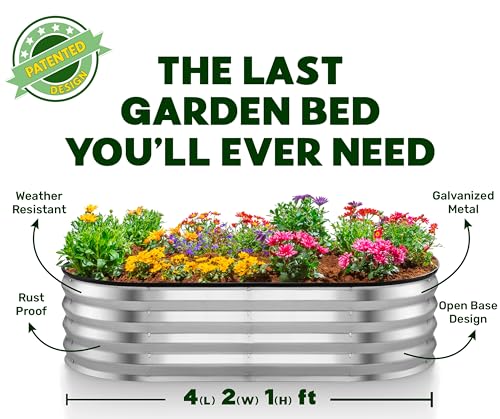 Galvanized Raised Garden Beds Outdoor (2 Count)
