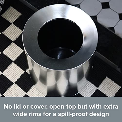 Modern Polished Stainless Steel Design Garbage Can