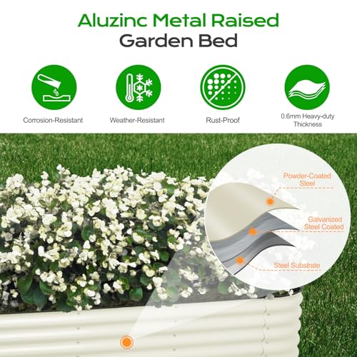 17" Tall Oval Galvanized Raised Garden Bed Kit