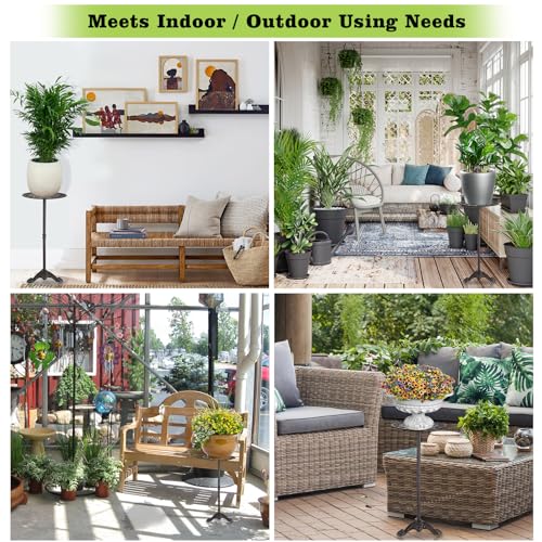 Cast Iron Tall Plant Stand Indoor Single Metal Plant Stand Heavy Duty