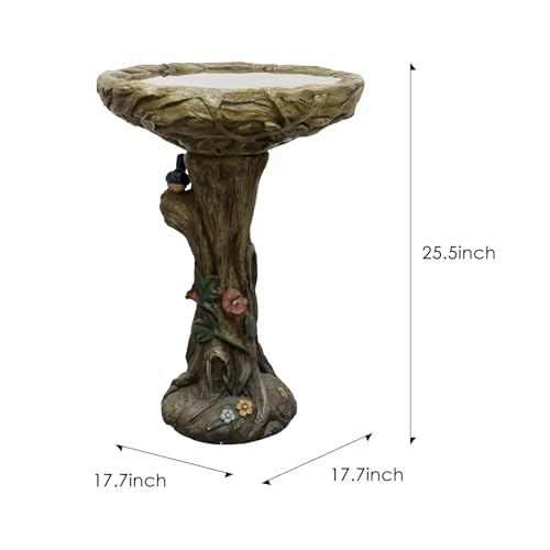 25.5” H Concrete Birdbaths for Outdoors