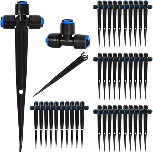 40 Pack 1 4" Drip Irrigation Tee Connectors (40 Count)