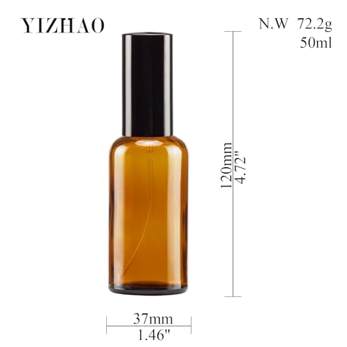 Amber Glass Spray Bottles 2oz (6 Count)