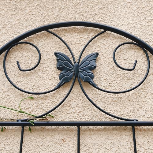 2 Pack Garden Trellises with Black Metal Coating