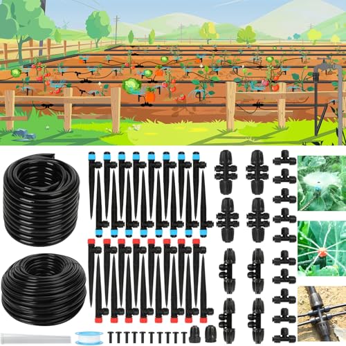 250FT Drip Irrigation System for Garden (136 Count)