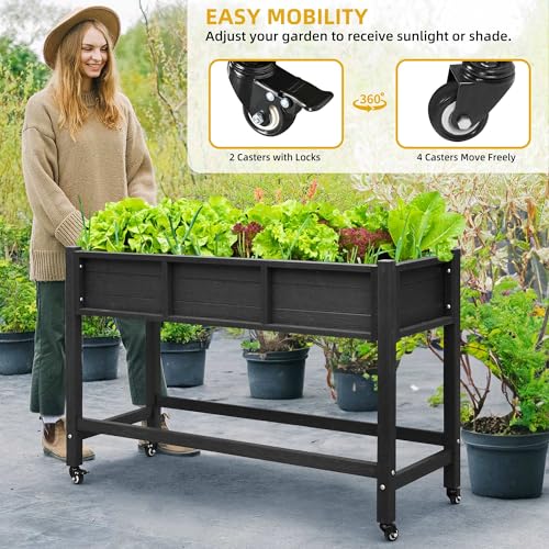 47x18x31in Raised Garden Bed HDPE