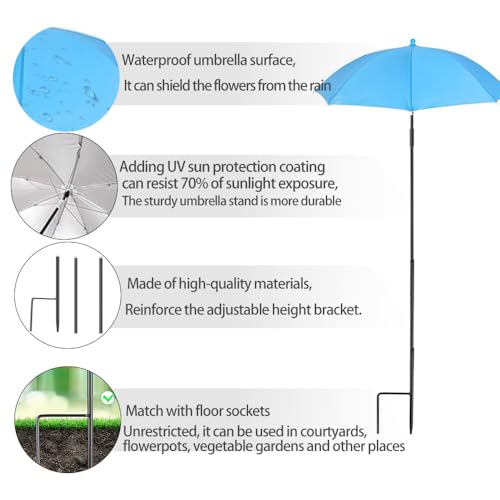 Upgraded 4pcs Plant Umbrellas for Outdoor Plants (4 Count)