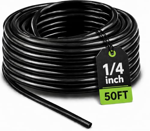 50FT 1 4” Drip Irrigation Tubing (50 Foot)