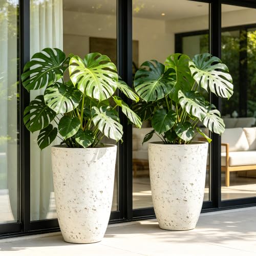 19.5" Tall Resin Planters Set of 2 (2 Count)