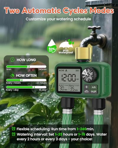 Water Timer for Outdoor Garden Hose