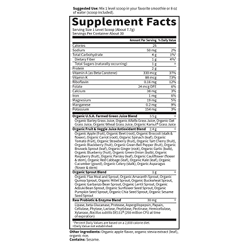 Raw Organic Perfect Food Apple Superfood Powder (8.3 Ounce)