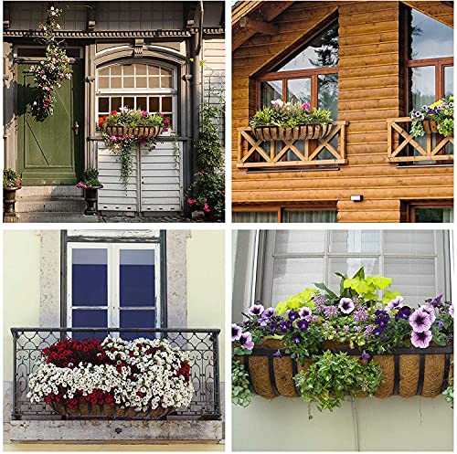 2pcs 48" Garden Coconut Planter Liners Preformed Window Box Liners Natural Trough Coco Liner Coir Mats (48 inch)