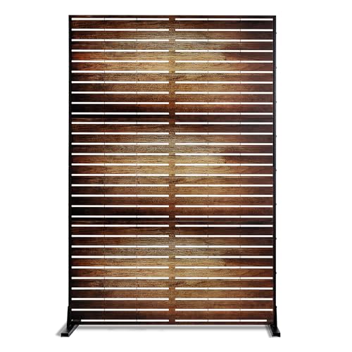 Metal Privacy Screen Outdoor Freestanding Privacy Wall Panels and Decorative Patio Dividers