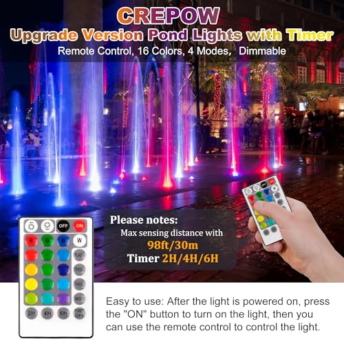 RGB Pond Lights LED Underwater (Multicolor / 4 Pack)