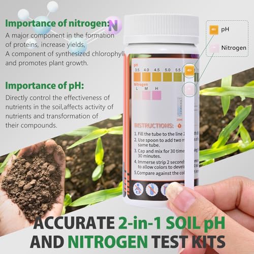 Upgrade pH and Nitrogen Soil pH Tester (100 Count)