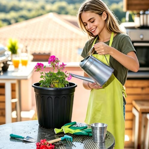 50 Pack 3 Gallon Black Flexible Flower Plant Nursery Pots (3 Gallon / 50P)