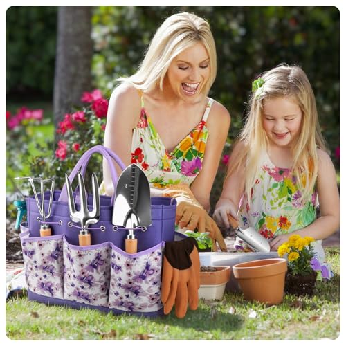 9 Piece Gardening Tools Set with Fashion Handbag (8 Count)