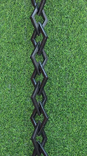KAM Home Diamond Links Rain Chain with Installation Kit (BLACK)