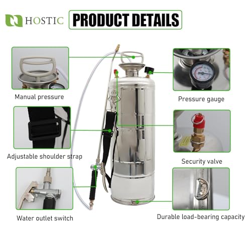 1 Gallon Stainless Steel Sprayer Hand Pump Sprayer