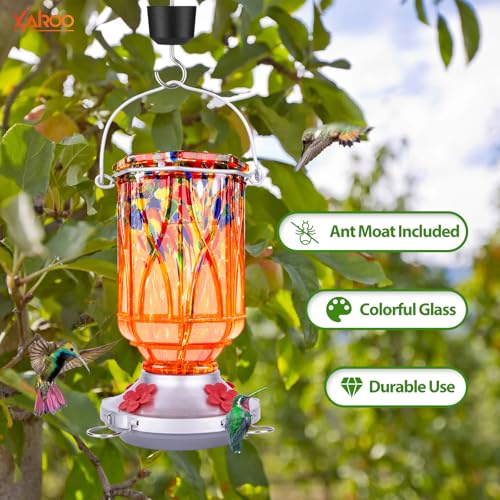 Hummingbird Feeders for Outdoors with Ant Moat