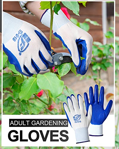 48 Pairs Gardening Gloves for Men Women Rubber Coated Safety Work Gloves Bulk for Gardening Construction Work (48 Count)