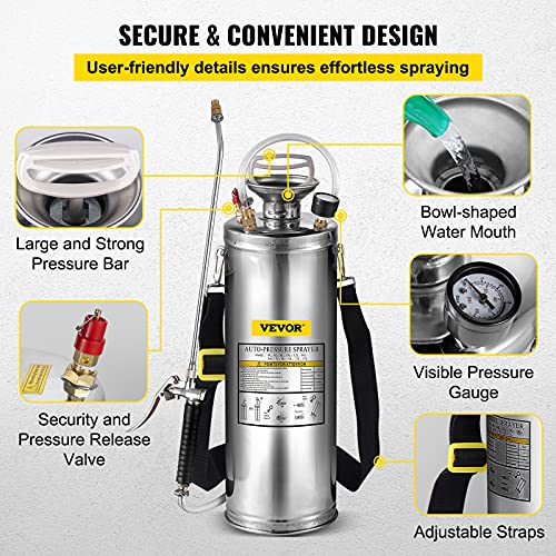 3 Gallon Stainless Steel Sprayer (120.64 Ounce)