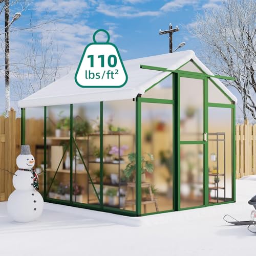 6x8 FT Greenhouse (Green / 6x8 FT)