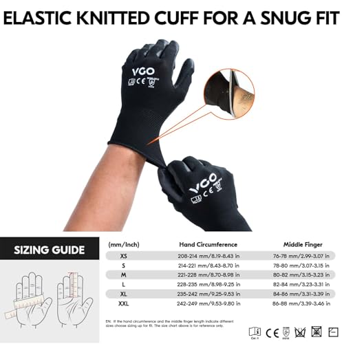 15Pairs PU Coated Safety Work Gloves (15 Count)