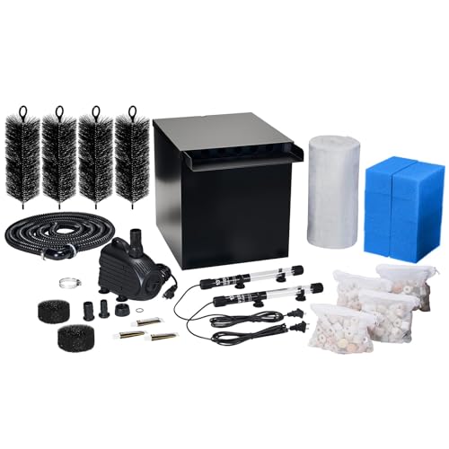 Large Capacity Stainless Steel Pond Waterfall Filter System (Up to 4500 Gallons)