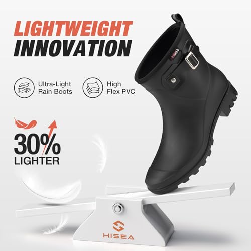 Women's Waterproof Short Rain Boots Ankle Rubber Garden Shoes