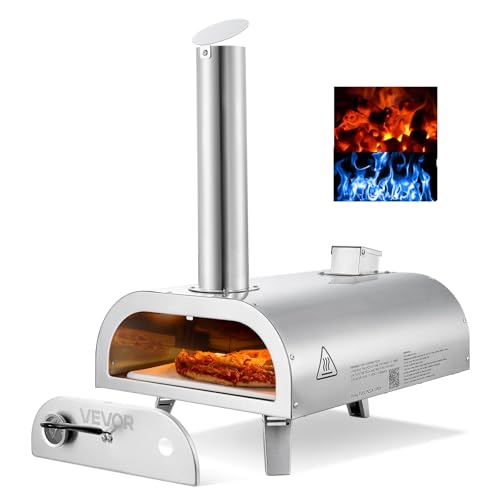 Dual Fuel Pizza Oven Outdoor (Silver)