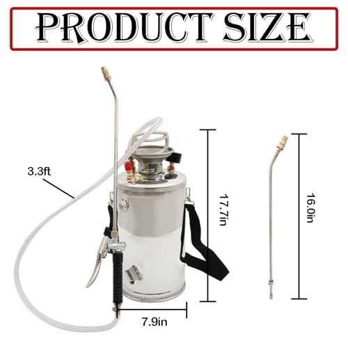 Hand Pump Sprayer Stainless Steel Sprayer for Indoor and Outdoor