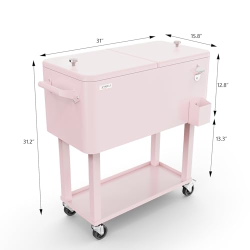 80 Quart Rolling Ice Chest