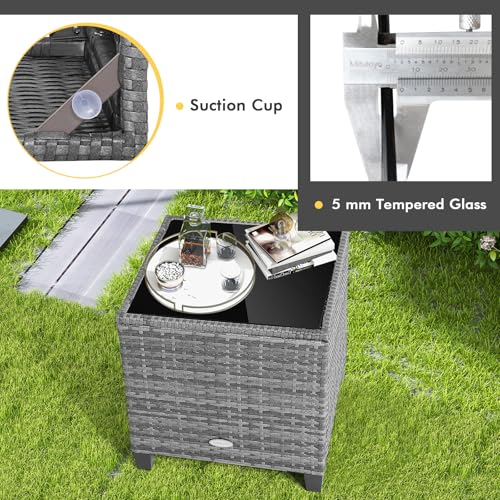 3 Pieces Wicker Patio Furniture Set (3 Count)