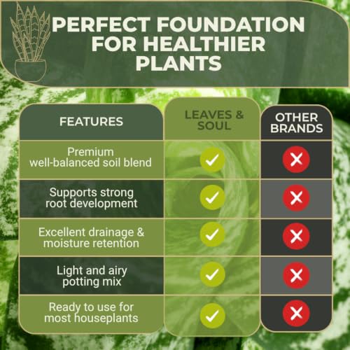 Leaves & Soul Snake Plant Potting Soil 8.2 Qt for Snake Plants Indoor (Snake Plant Soil / 8.2 Quarts)