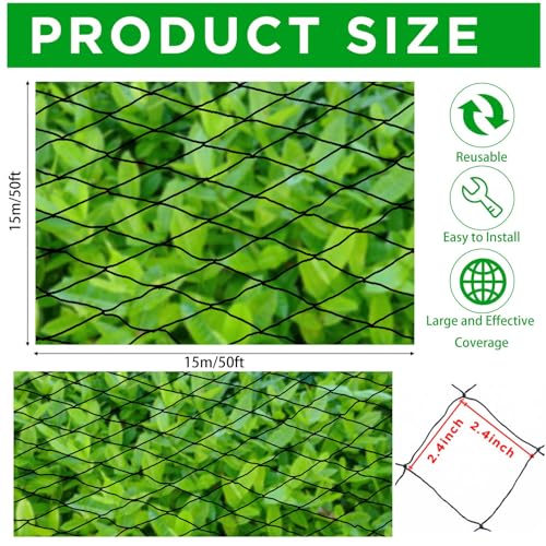 1 Pcs Bird Netting 50' X 50' (50' X 50')