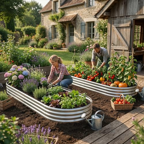 2pack 8×4×1ft Raised Garden Bed (2 Count)