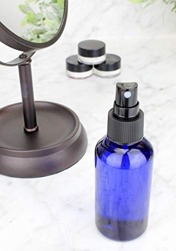 4oz Blue PLASTIC Fine Mist Spray Bottles (12 Count)
