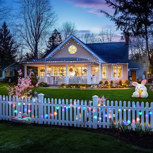 2 Pack Solar String Lights (Pastel Multicolor / 200LED*2)