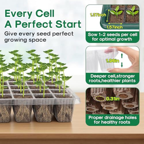Seed Starter Tray with Grow Light (160 Count)